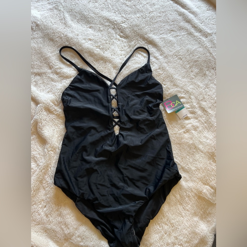 NWT Rebecca Virtue one piece bathing suit. Size 14